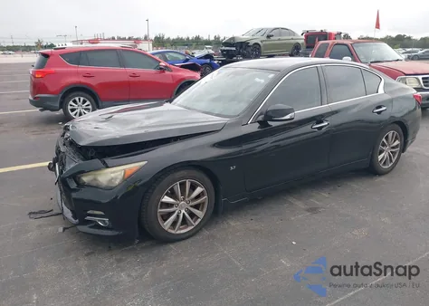2014 Infiniti Q50 z USA, uszkodzony, nr VIN JN1BV7AP1EM681366